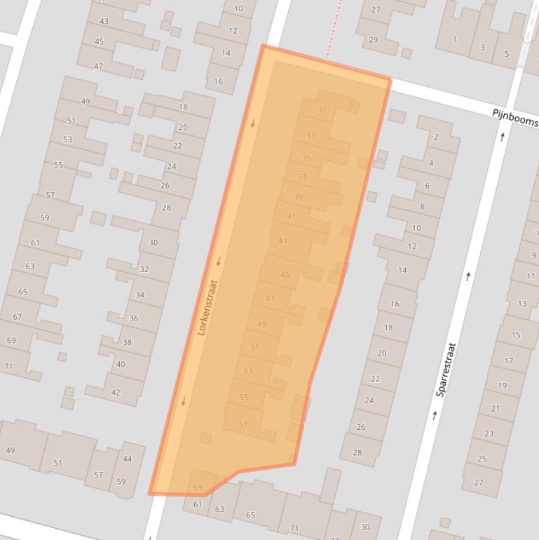 Kaart van postcodegebied 6523DP.