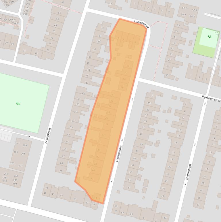Kaart van postcodegebied 6523DR.