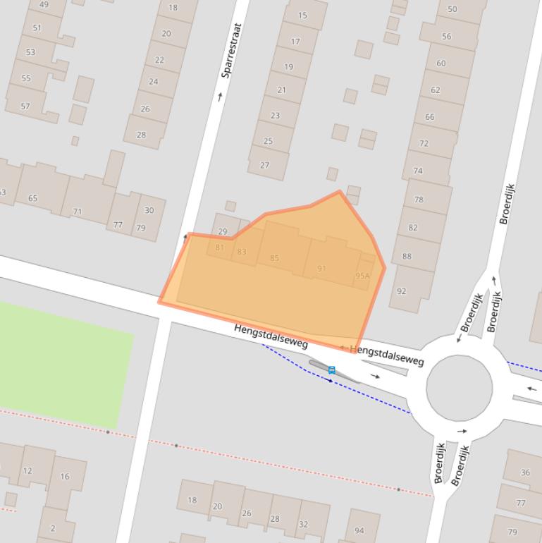 Kaart van postcodegebied 6523EC.