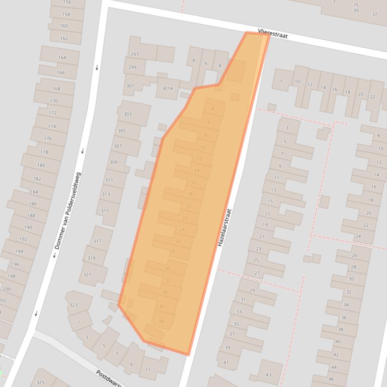 Kaart van postcodegebied 6523GB.