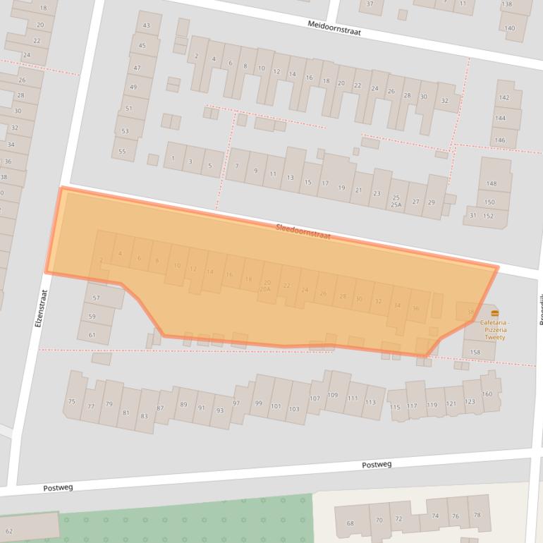 Kaart van postcodegebied 6523GG.