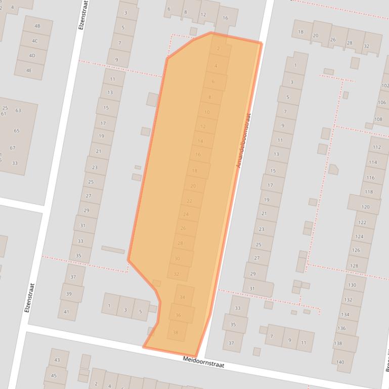 Kaart van postcodegebied 6523GL.