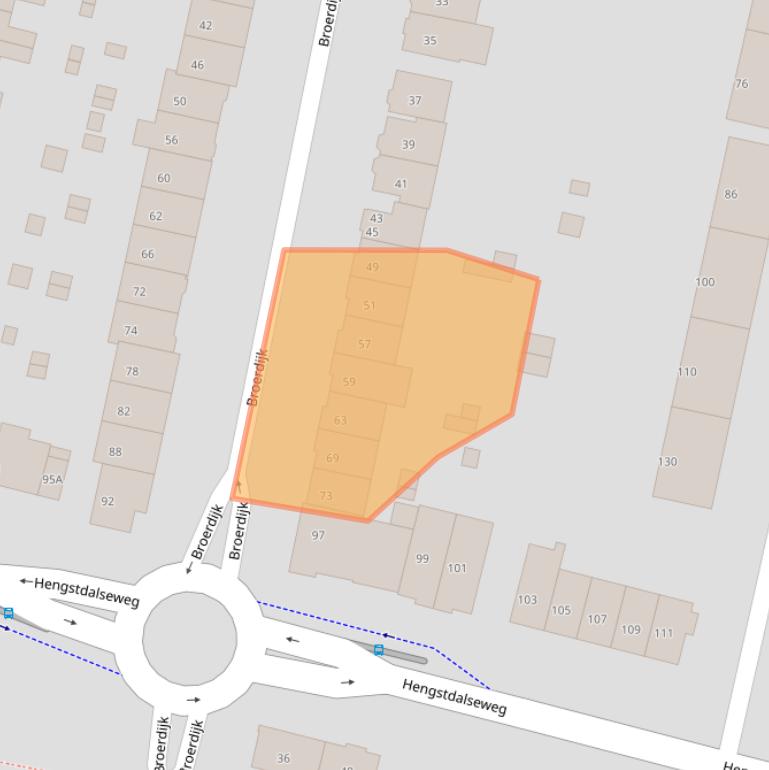 Kaart van postcodegebied 6523GP.