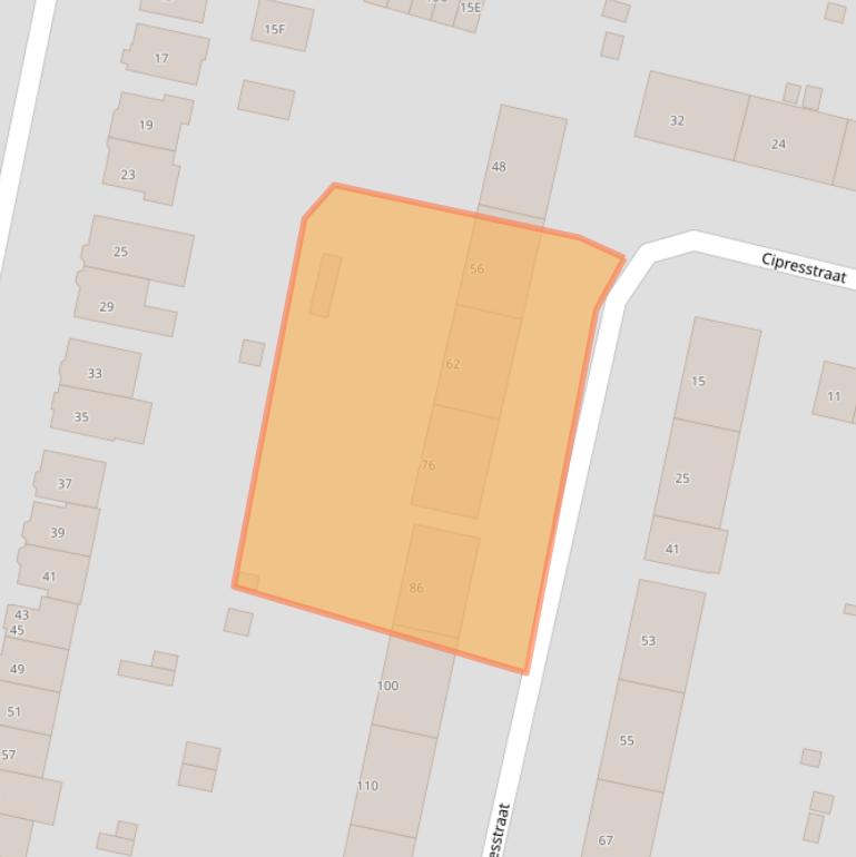 Kaart van postcodegebied 6523HN.