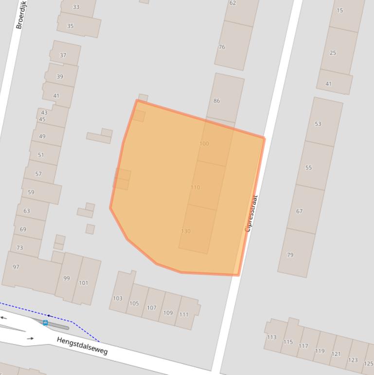 Kaart van postcodegebied 6523HP.