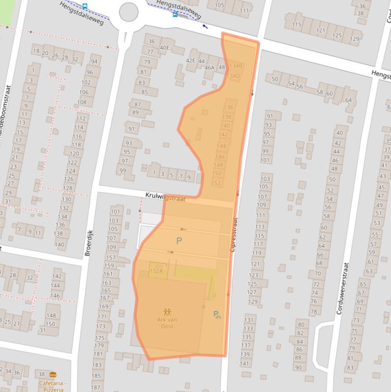 Kaart van postcodegebied 6523HR.