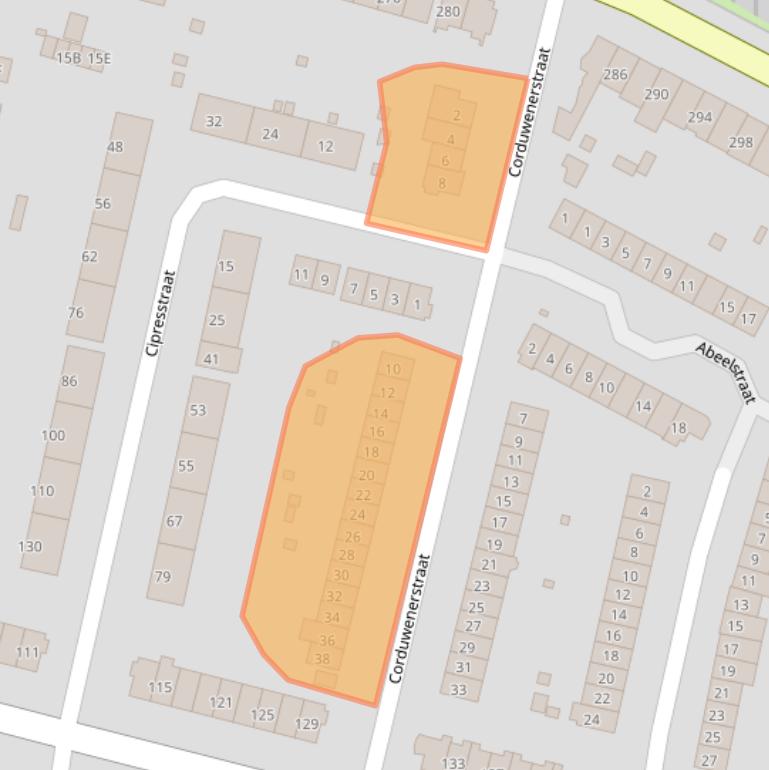 Kaart van postcodegebied 6523HW.