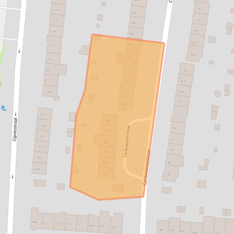 Kaart van postcodegebied 6523HZ.