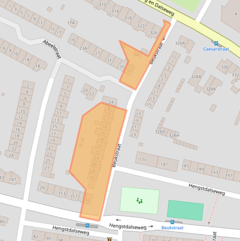 Kaart van postcodegebied 6523JD.