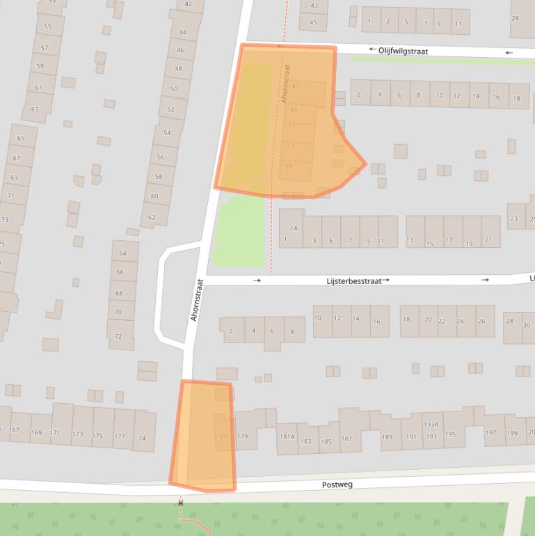 Kaart van postcodegebied 6523JH.