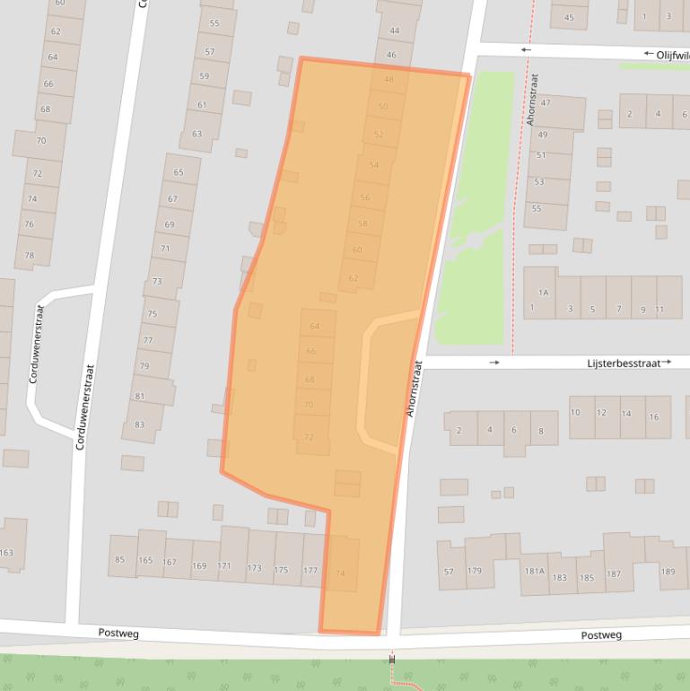 Kaart van postcodegebied 6523JL.