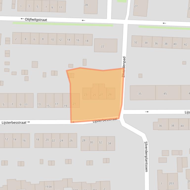 Kaart van postcodegebied 6523JN.