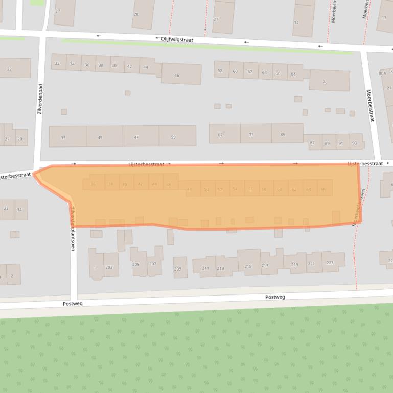 Kaart van postcodegebied 6523JV.