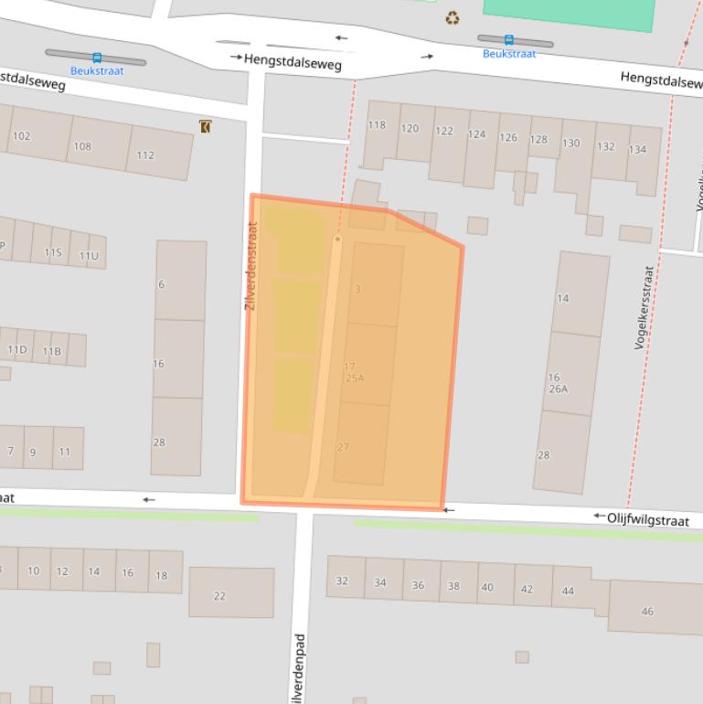 Kaart van postcodegebied 6523KA.