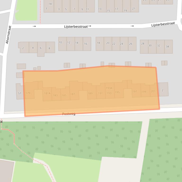 Kaart van postcodegebied 6523KZ.