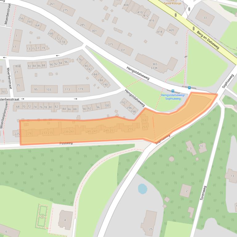 Kaart van postcodegebied 6523LB.