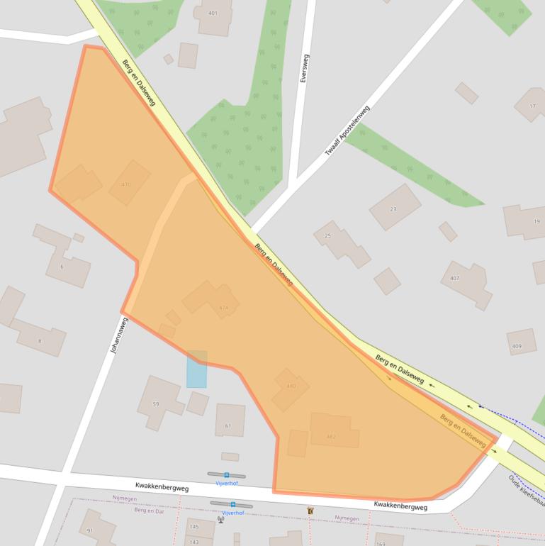 Kaart van postcodegebied 6523LS.