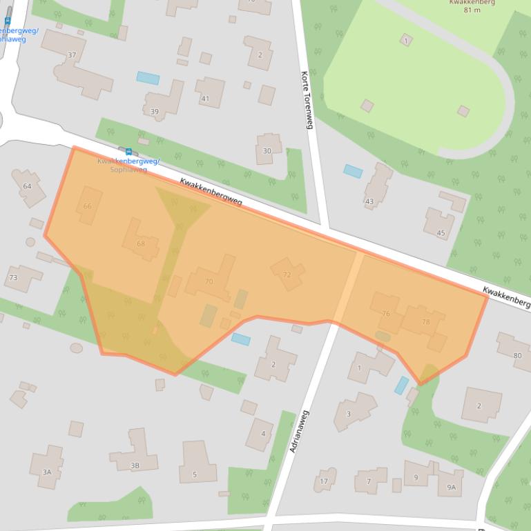 Kaart van postcodegebied 6523MP.