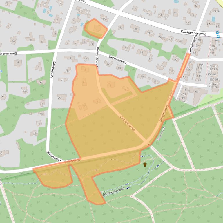 Kaart van postcodegebied 6523MT.