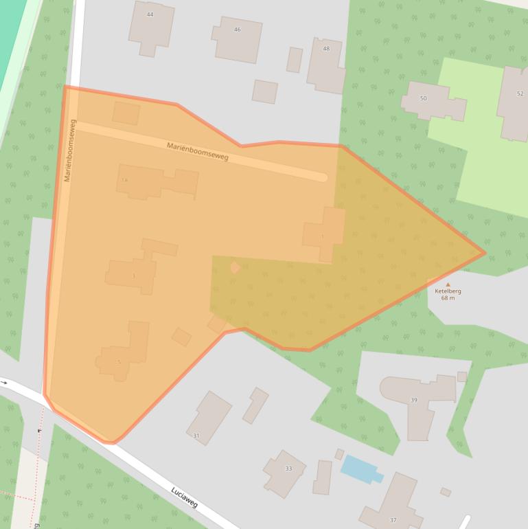Kaart van postcodegebied 6523NL.