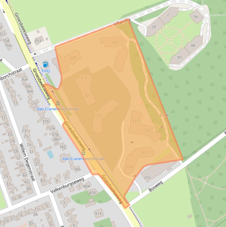 Kaart van postcodegebied 6523PA.