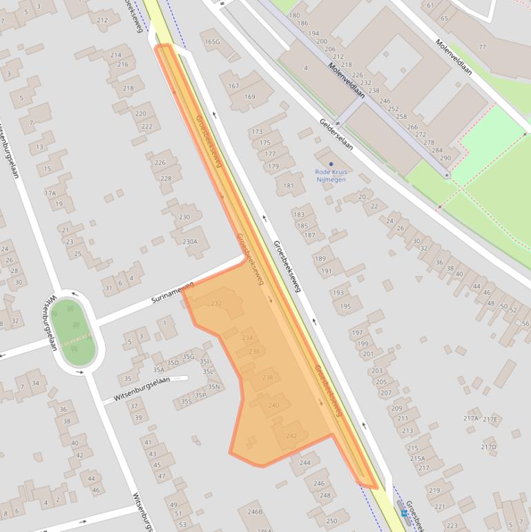 Kaart van postcodegebied 6523PH.