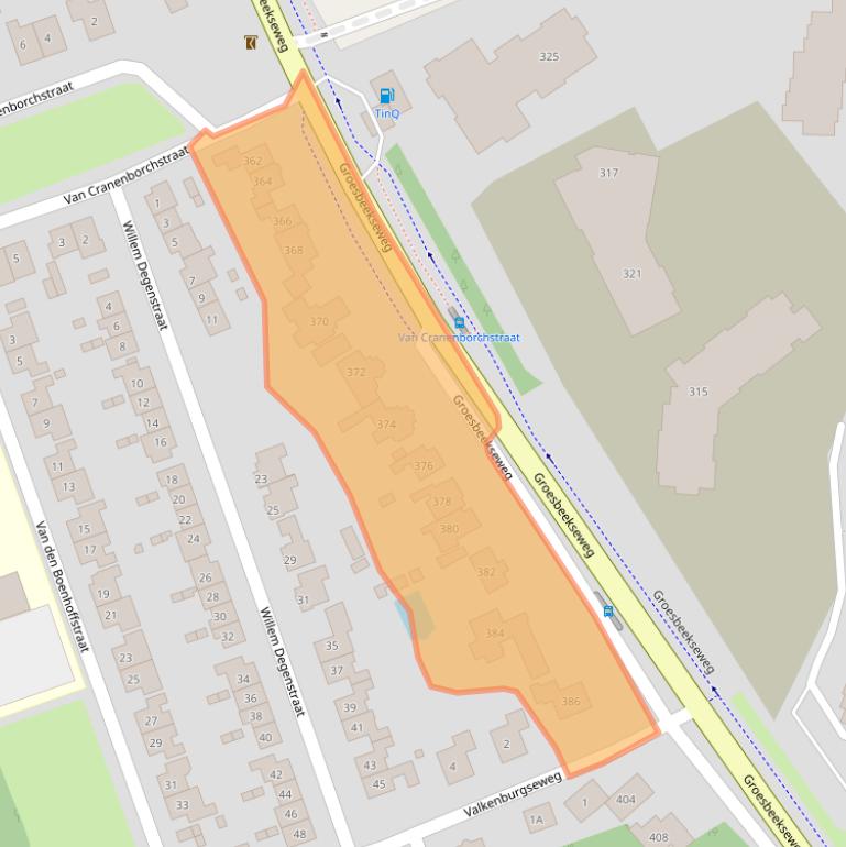 Kaart van postcodegebied 6523PN.