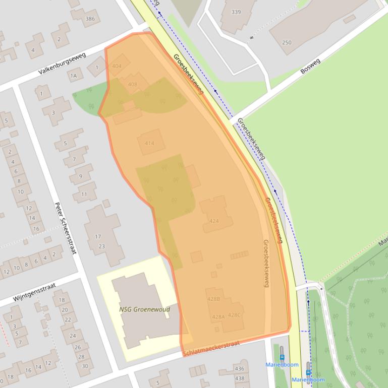 Kaart van postcodegebied 6523PP.