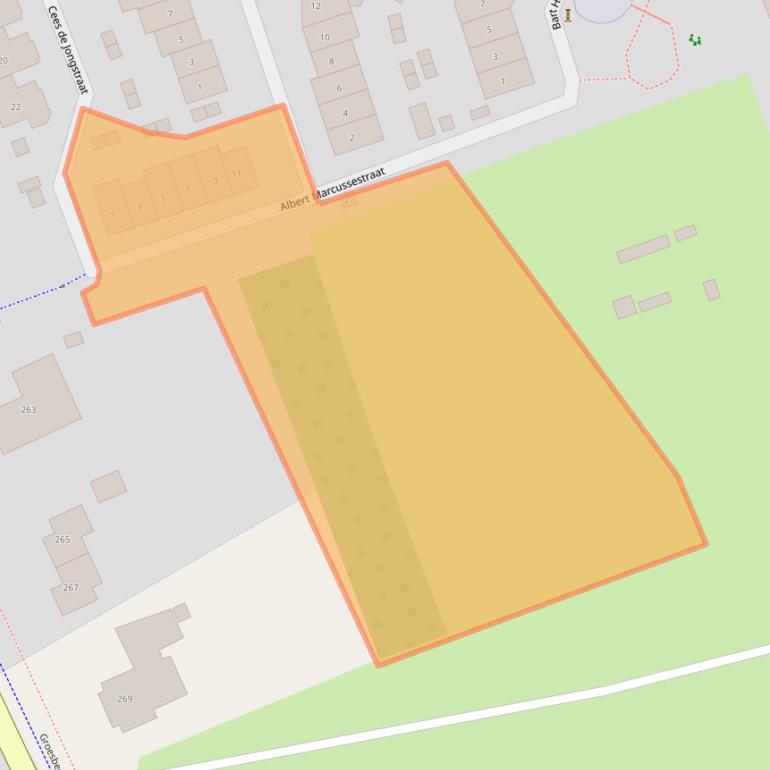 Kaart van postcodegebied 6523RH.