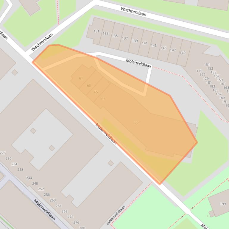 Kaart van postcodegebied 6523RK.