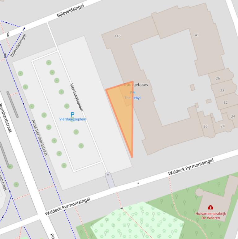 Kaart van postcodegebied 6524AG.