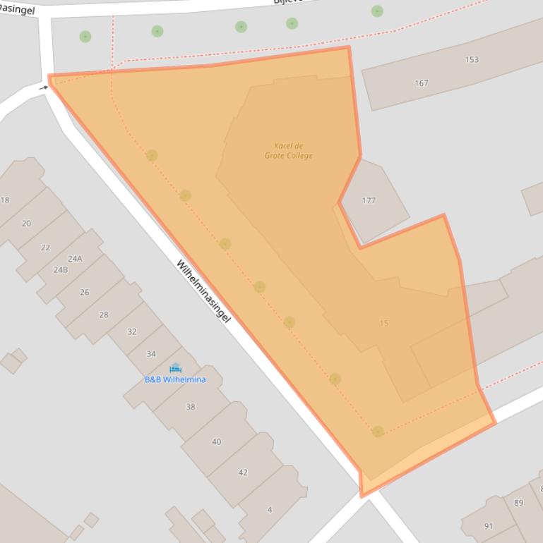 Kaart van postcodegebied 6524AJ.