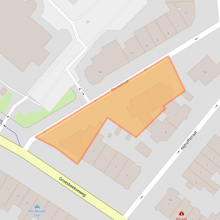 Kaart van postcodegebied 6524AR.