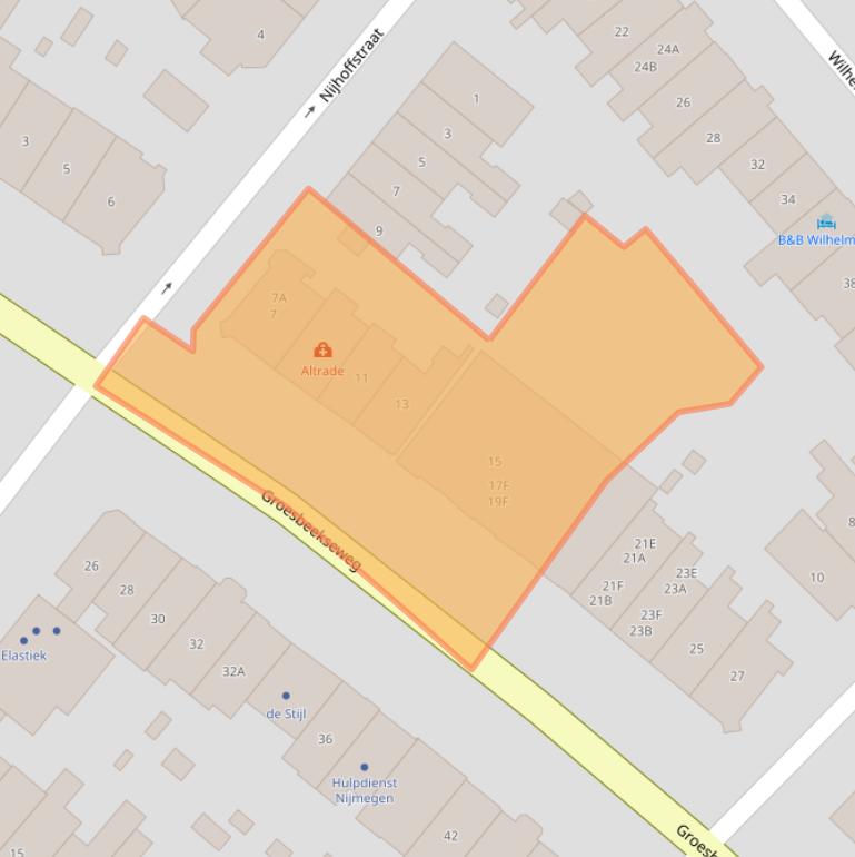 Kaart van postcodegebied 6524CK.