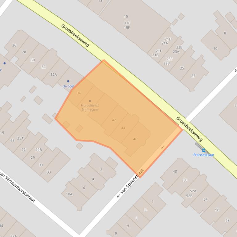 Kaart van postcodegebied 6524DD.