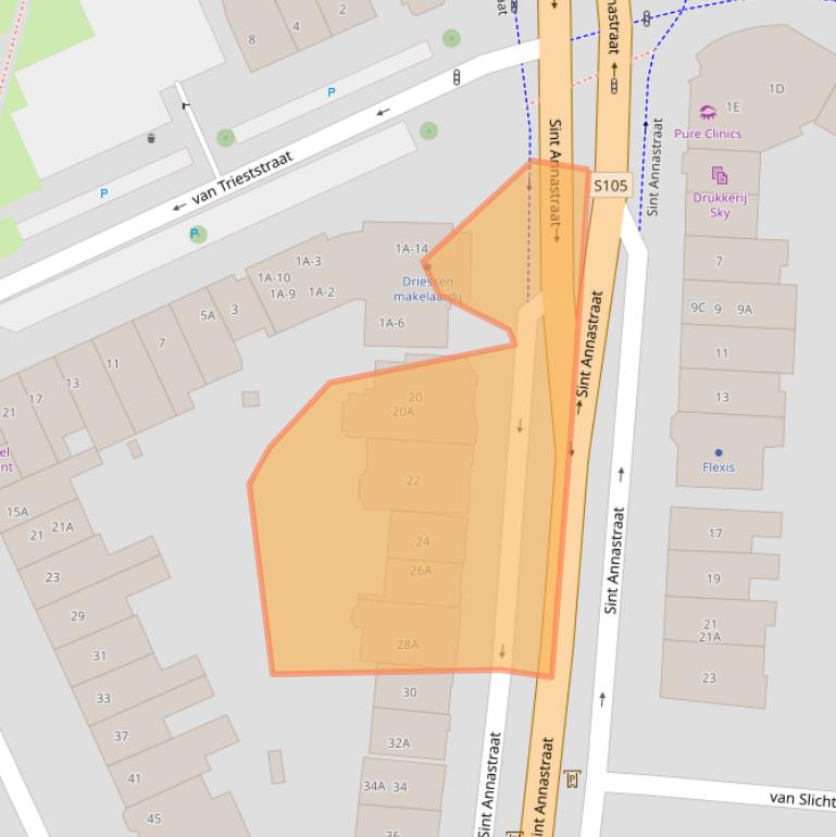 Kaart van postcodegebied 6524GC.