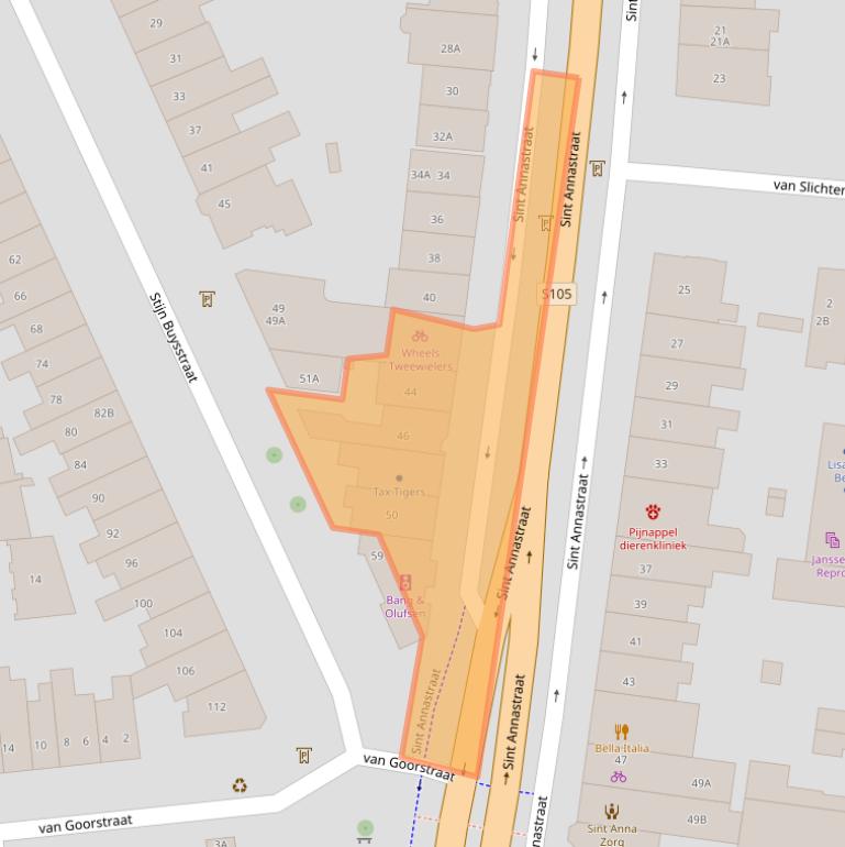 Kaart van postcodegebied 6524GE.