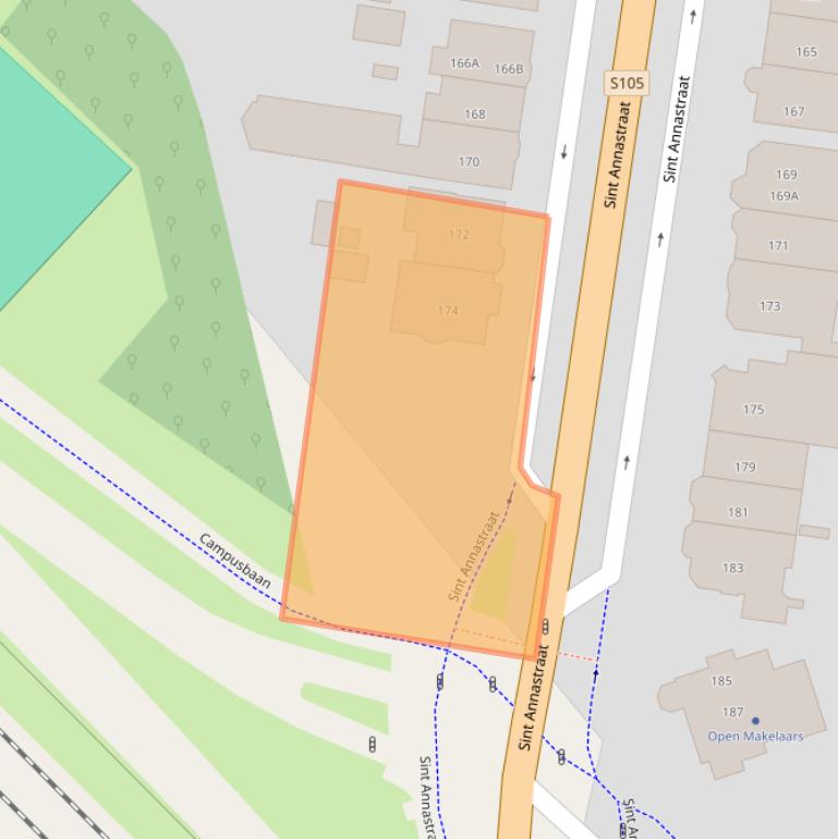 Kaart van postcodegebied 6524GT.