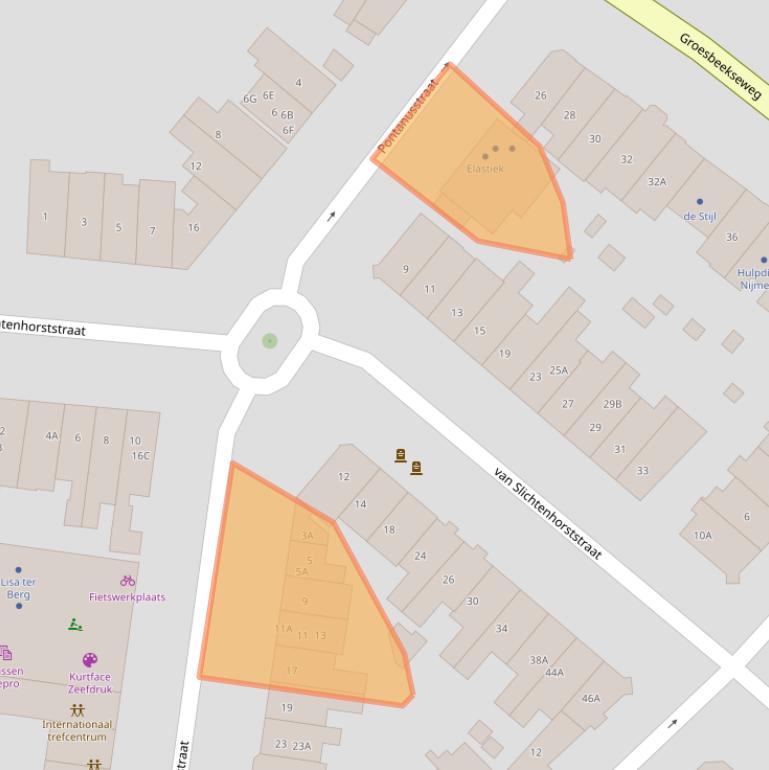 Kaart van postcodegebied 6524HA.