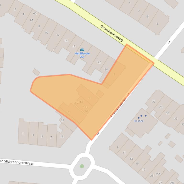 Kaart van postcodegebied 6524HD.