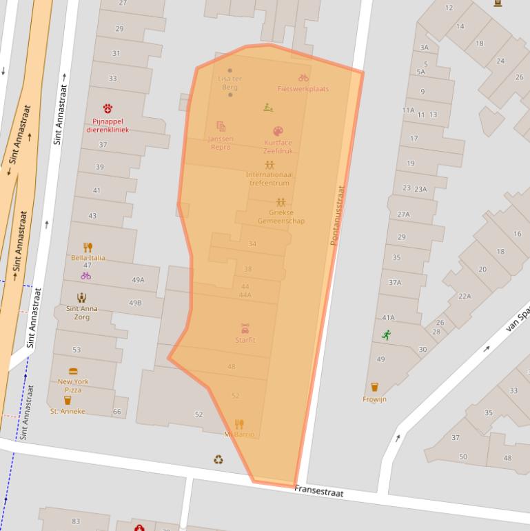 Kaart van postcodegebied 6524HG.