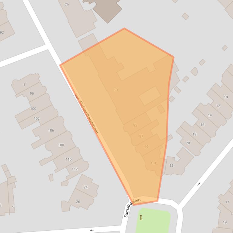Kaart van postcodegebied 6524JM.