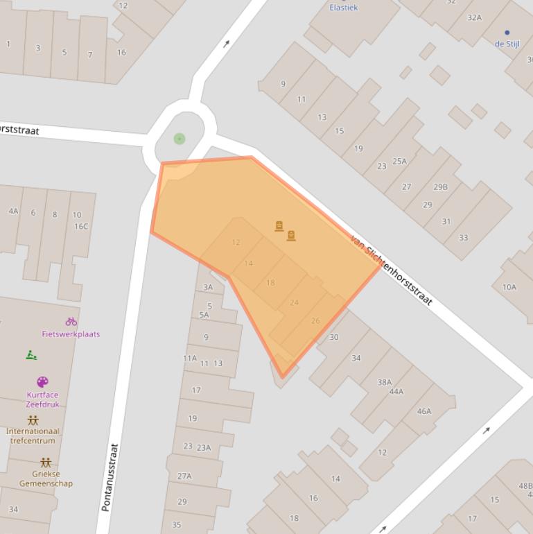 Kaart van postcodegebied 6524JP.