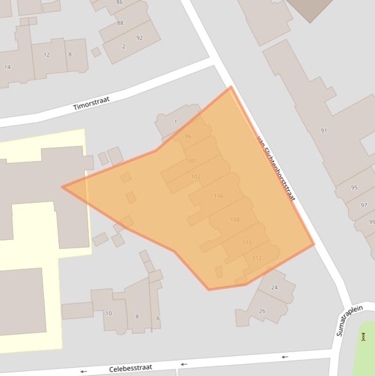 Kaart van postcodegebied 6524JW.