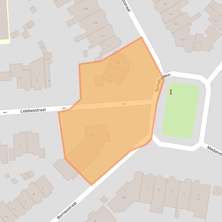 Kaart van postcodegebied 6524KH.