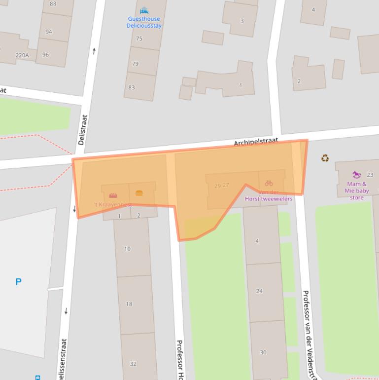 Kaart van postcodegebied 6524LL.