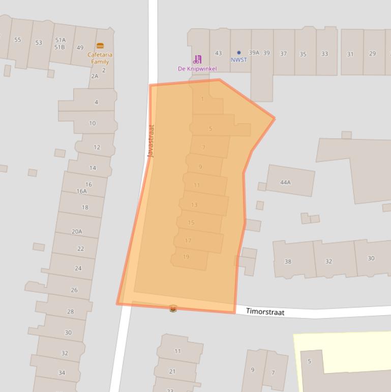 Kaart van postcodegebied 6524LS.