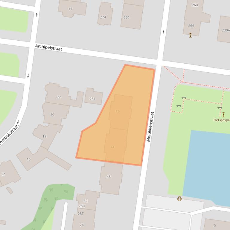 Kaart van postcodegebied 6524NC.