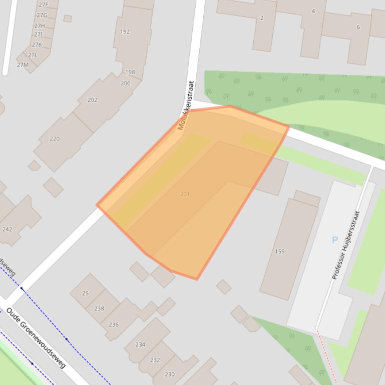 Kaart van postcodegebied 6524PB.