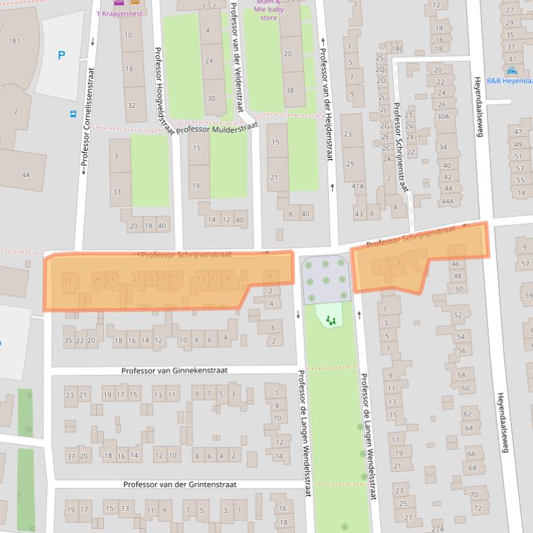Kaart van postcodegebied 6524PZ.